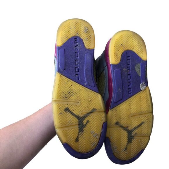 RARE 2013 Air Jordan 5 Retro Cement Grey Pink Size 7 - Picture 16 of 16